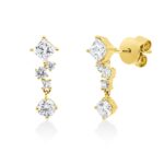 Ohrstecker Gelbgold 18kt 0,84 Diamantschmuck mit 10 Diamanten - 2W323