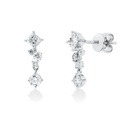 Ohrstecker Weißgold 18kt 0,85 Diamantschmuck mit 10 Diamanten - 2W323