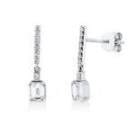 Ohrstecker Weißgold 18kt 0,64 Diamantschmuck mit 18 Diamanten - 2W325