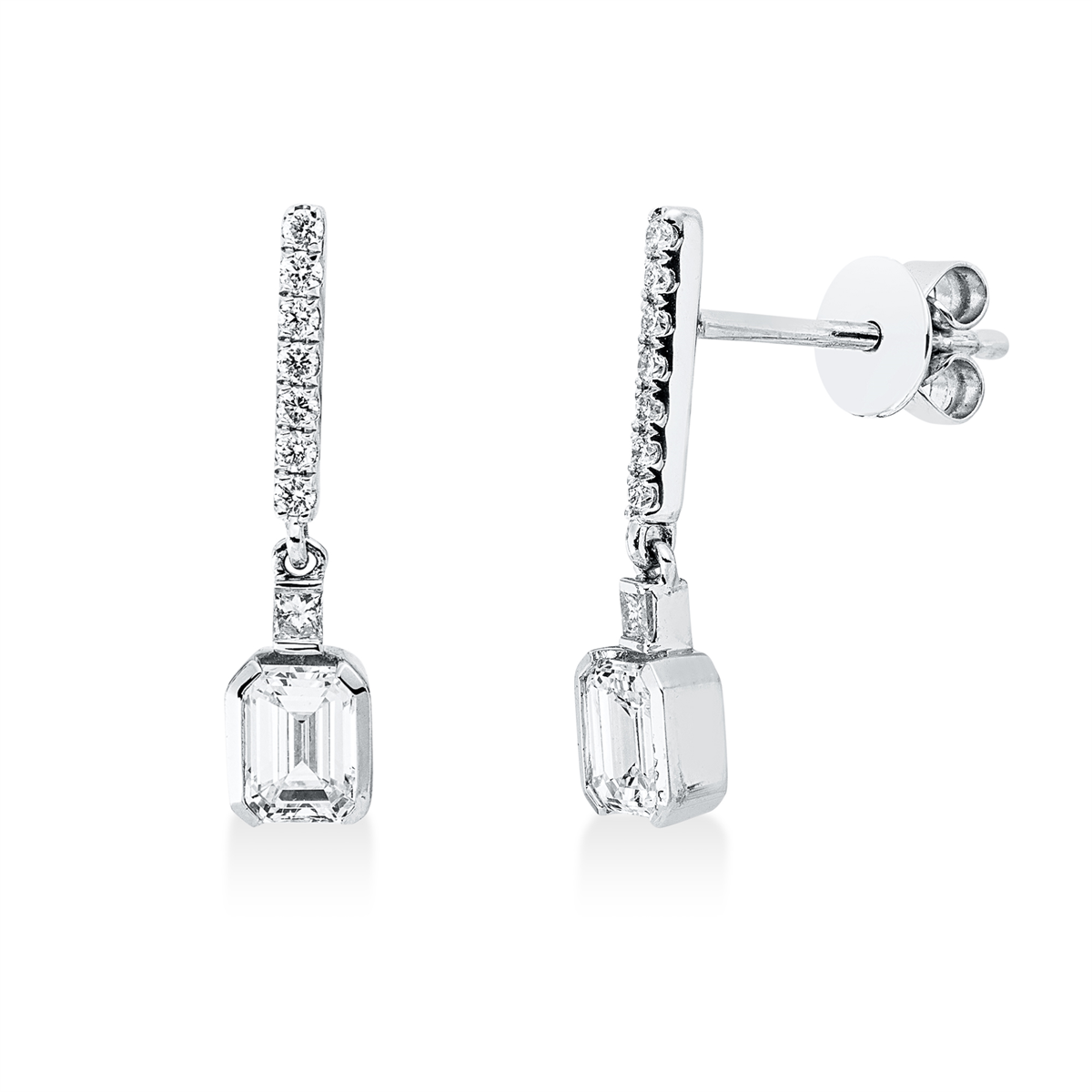 2W325W Ohrstecker Weißgold 18kt 0,64 Diamantschmuck mit 18 Diamanten - 2W325 – Bild 1