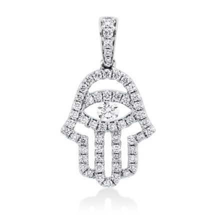 Anhänger Weißgold 18kt 0,51 Diamantschmuck mit 57 Diamanten - 3H945