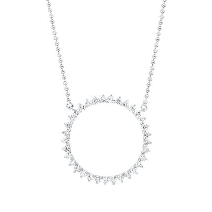 Collier Weißgold 18kt 0,54 Diamantschmuck mit 33 Diamanten - 4P252