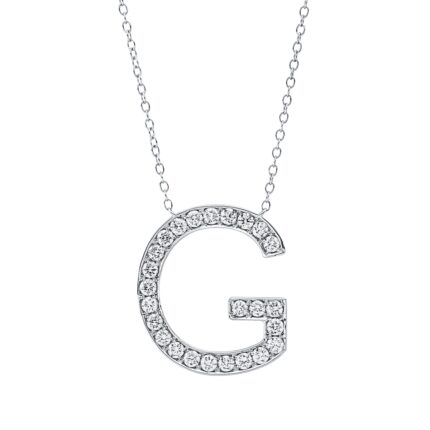 Collier Weißgold 18kt 0,46 Diamantschmuck mit 25 Diamanten - 4P336