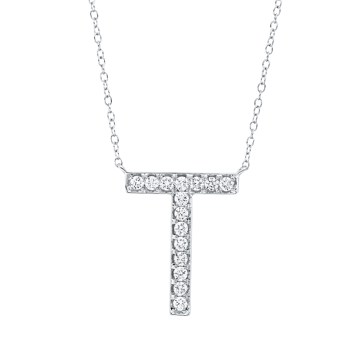 4P337W Collier Weißgold 18kt 0,27 Diamantschmuck mit 15 Diamanten - 4P337 – Bild 1