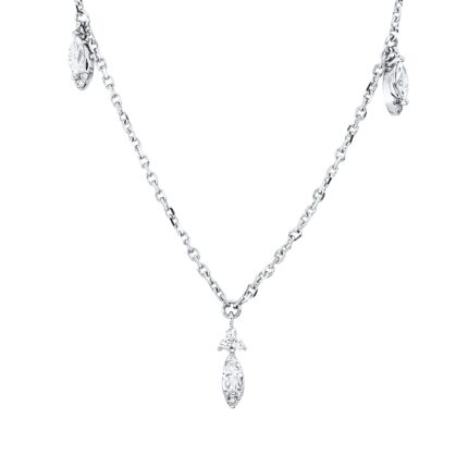 Collier Weißgold 18kt 0,31 Diamantschmuck mit 23 Diamanten - 4P370