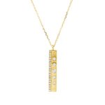 Collier Gelbgold 18kt 0,15 Diamantschmuck mit 23 Diamanten - 4P456