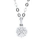 Collier Weißgold 18kt 0,22 Diamantschmuck mit 5 Diamanten - 4P485