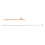 Armband Rosegold 18kt 0,10 Diamantschmuck mit 5 Diamanten - 5E139