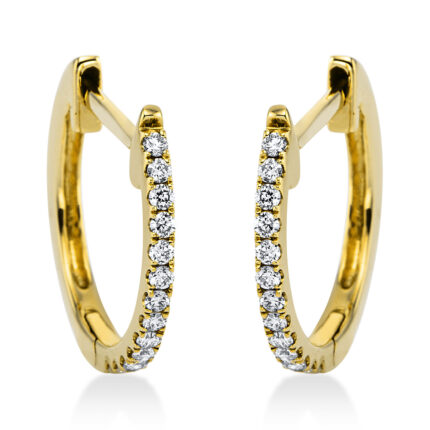 Creolen Gelbgold 18kt 0,10 Diamantschmuck mit 26 Diamanten - 2L465