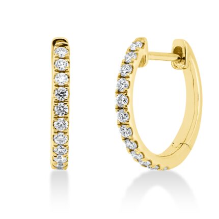 Creolen Gelbgold 18kt 0,24 Diamantschmuck mit 24 Diamanten - 2M655