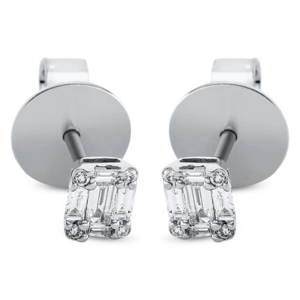 Ohrstecker Weißgold 18kt 0,21 Diamantschmuck mit 18 Diamanten - 2O508