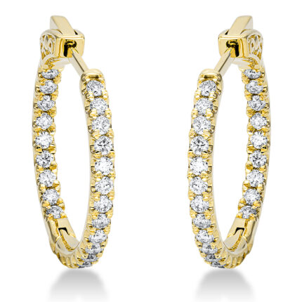 Creolen Gelbgold 18kt 0,66 Diamantschmuck mit 48 Diamanten - 2P281