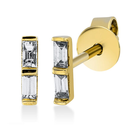 Ohrstecker Gelbgold 18kt 0,16 Diamantschmuck mit 4 Diamanten - 2Q394