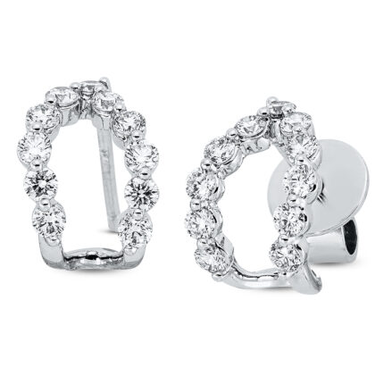 Ohrstecker Weißgold 18kt 0,68 Diamantschmuck mit 22 Diamanten - 2Q607