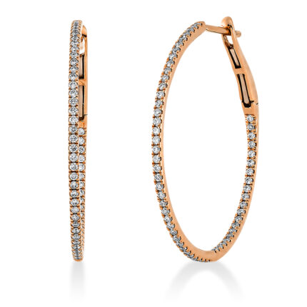 Creolen Rosegold 18kt 0,44 Diamantschmuck mit 118 Diamanten - 2R123