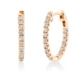 Creolen Rosegold 18kt 0,47 Diamantschmuck mit 32 Diamanten - 2S857