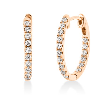 Creolen Rosegold 18kt 0,47 Diamantschmuck mit 32 Diamanten - 2S857