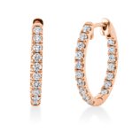 Creolen Rosegold 18kt 0,96 Diamantschmuck mit 34 Diamanten - 2S858