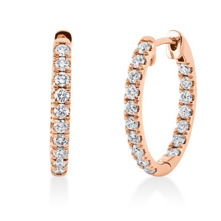Creolen Rosegold 18kt 0,96 Diamantschmuck mit 34 Diamanten - 2S858