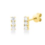 Ohrstecker Gelbgold 18kt 0,28 Diamantschmuck mit 6 Diamanten - 2T181
