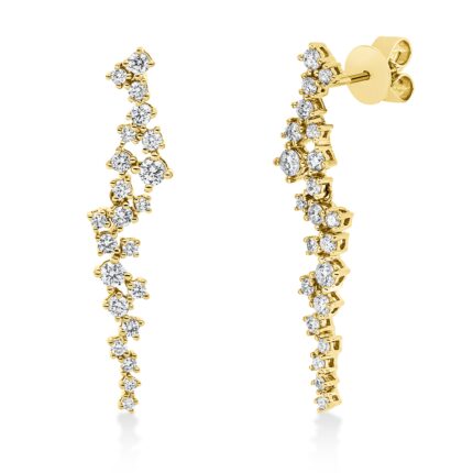 Ohrschmuck Gelbgold 18kt 0,93 Diamantschmuck mit 44 Diamanten - 2T378