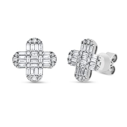 Ohrstecker Weißgold 18kt 0,72 Diamantschmuck mit 76 Diamanten - 2U497