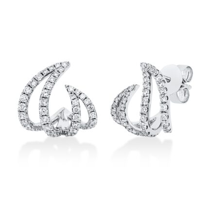 Ohrstecker Weißgold 18kt 0,79 Diamantschmuck mit 96 Diamanten - 2U608