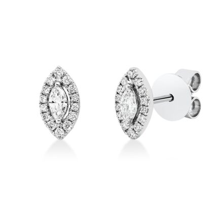 Ohrstecker Weißgold 18kt 0,24 Diamantschmuck mit 30 Diamanten - 2V538