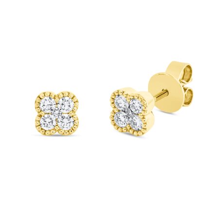 Ohrstecker Gelbgold 18kt 0,33 Diamantschmuck mit 10 Diamanten - 2V550