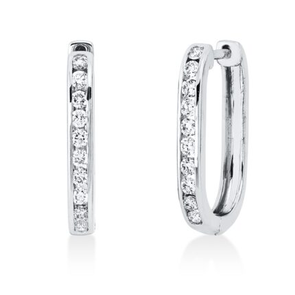 Creolen Weißgold 18kt 0,36 Diamantschmuck mit 20 Diamanten - 2V589