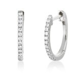 Creolen Weißgold 18kt 0,13 Diamantschmuck mit 26 Diamanten - 2W178
