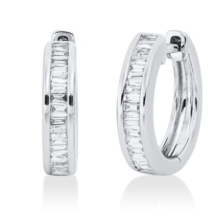 Creolen Weißgold 18kt 0,31 Diamantschmuck mit 33 Diamanten - 2W198