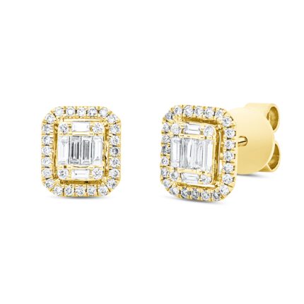 Ohrstecker Gelbgold 18kt 0,29 Diamantschmuck mit 68 Diamanten - 2W258