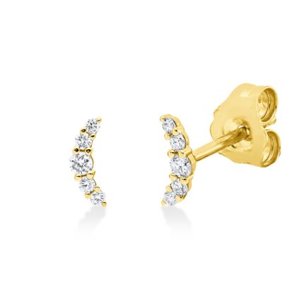 Ohrstecker Gelbgold 18kt 0,09 Diamantschmuck mit 10 Diamanten - 2W549