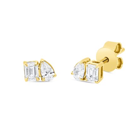 Ohrstecker Gelbgold 18kt 0,40 Diamantschmuck mit 4 Diamanten - 2W562