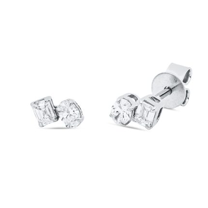 Ohrstecker Weißgold 18kt 0,40 Diamantschmuck mit 4 Diamanten - 2W563