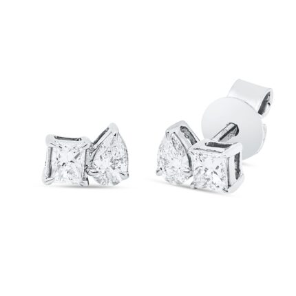 Ohrstecker Weißgold 18kt 0,36 Diamantschmuck mit 4 Diamanten - 2W567