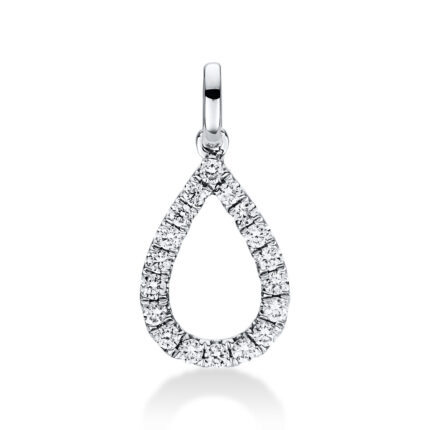 Anhänger Weißgold 18kt 0,15 Diamantschmuck mit 18 Diamanten - 3D869