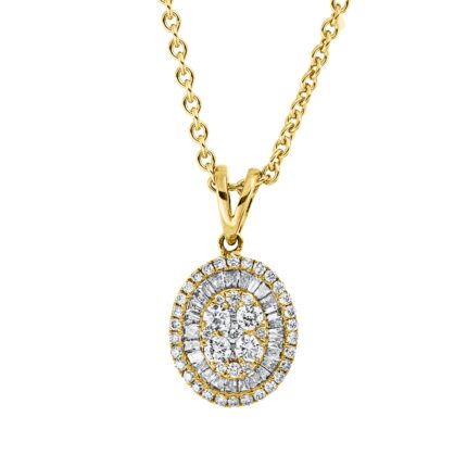 Anhänger Gelbgold 18kt 0,39 Diamantschmuck mit 71 Diamanten - 3H540