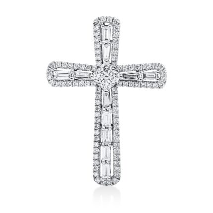 Anhänger Weißgold 18kt 0,73 Diamantschmuck mit 103 Diamanten - 3I288