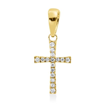 Anhänger Gelbgold 18kt 0,06 Diamantschmuck mit 16 Diamanten - 3I400