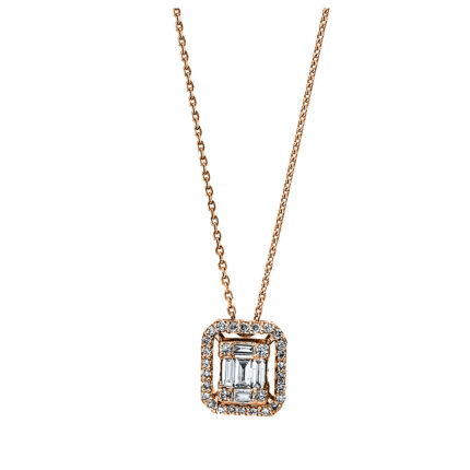 Collier Rosegold 18kt 0,20 Diamantschmuck mit 35 Diamanten - 4H099
