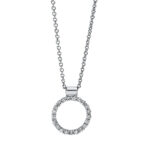 Collier Weißgold 18kt 0,17 Diamantschmuck mit 21 Diamanten - 4I865