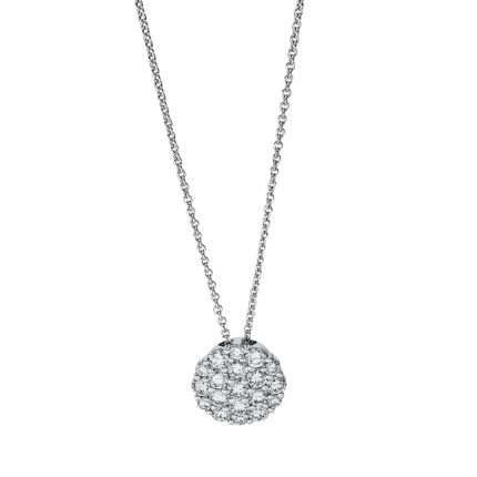 Collier Weißgold 18kt 1,01 Diamantschmuck mit 19 Diamanten - 4J080