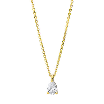 Collier 3er-Krappe Gelbgold 18kt 0,20 Diamantschmuck mit 1 Diamanten - 4J570