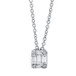 Collier Weißgold 18kt 0,16 Diamantschmuck mit 9 Diamanten - 4J987