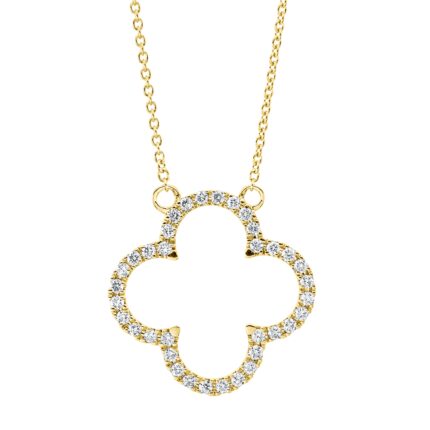 Collier Gelbgold 18kt 0,27 Diamantschmuck mit 36 Diamanten - 4L993