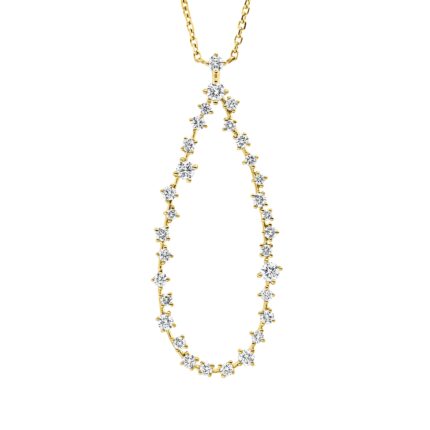 Collier Gelbgold 18kt 0,64 Diamantschmuck mit 31 Diamanten - 4N284