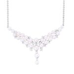 Collier Weißgold 18kt 0,25 Diamantschmuck mit 17 Diamanten - 4P318