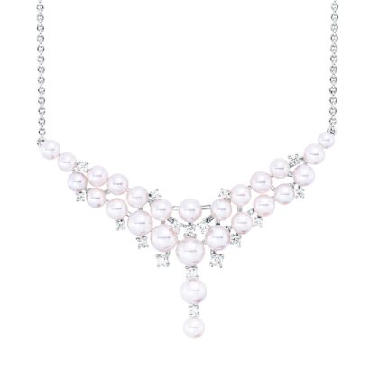 Collier Weißgold 18kt 0,25 Diamantschmuck mit 17 Diamanten - 4P318